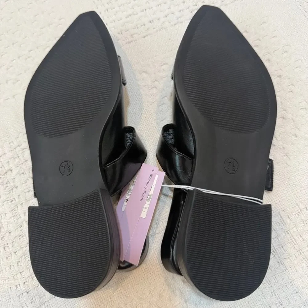 Wild Fable 7.5 Peyton pointed toe double buckle slingbacks 3630